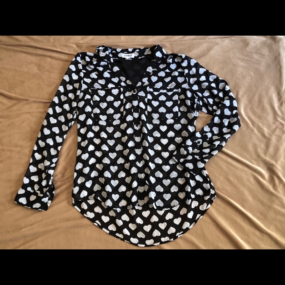 White heart blouse